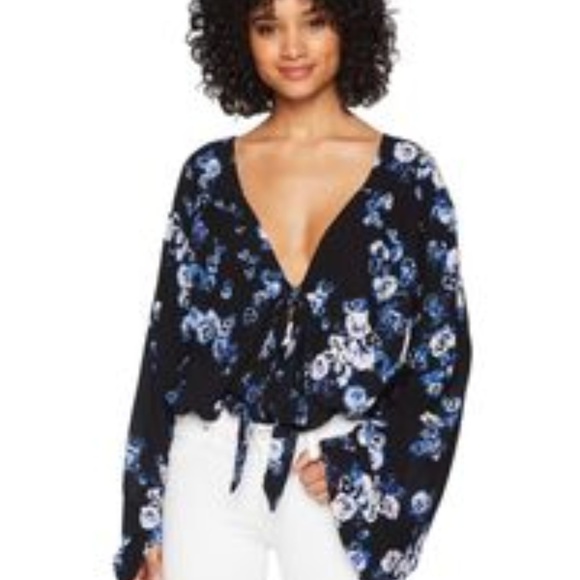 Forties Feels Printed Bell-Sleeve Body  Suit - Picture 5 of 7